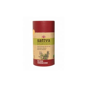 Vopsea de par Red Wine 150gr, Sattva Ayurveda