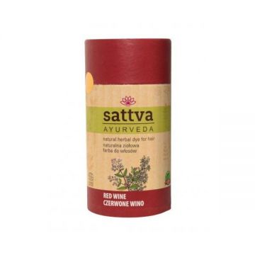 Vopsea de par Red Wine, – Sattva Ayurveda, 150 g