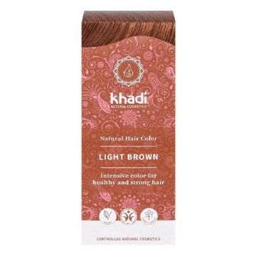 Vopsea Naturala Henna Saten Deschis Khadi, 100 g
