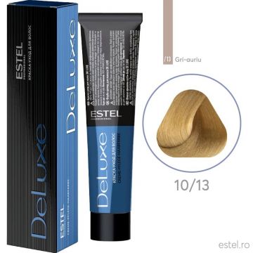 Vopsea permanenta de par De Luxe 10/13 Blond deschis cenusiu-auriu, 60 ml