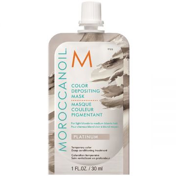 Masca coloranta pentru par Moroccanoil Color Depositing - Platinum 30ml