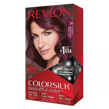 SHORT LIFE - Vopsea de Par Revlon - Colorsilk, nuanta 34 Deep Burgundy, 1 buc