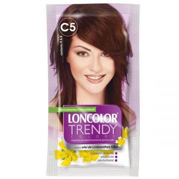 SHORT LIFE - Vopsea Semipermanenta Loncolor Trendy Colors, nuanta C5 castaniu R & B, 2x 25 ml