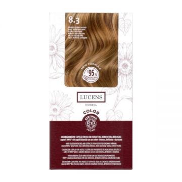 Vopsea de par fara amoniac Blond Deschis Auriu 8.3 Lucens Umbria
