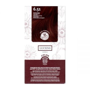 Vopsea de par fara amoniac Rosu Mahon Rece 6.51 Lucens Umbria, 50 ml