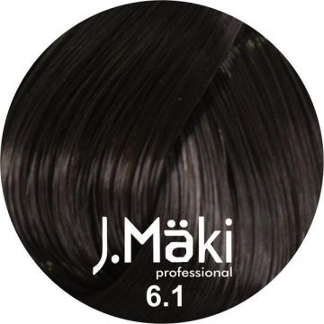 Vopsea de par J.Maki Professional 6.1 dark ash blonde, 60 ml