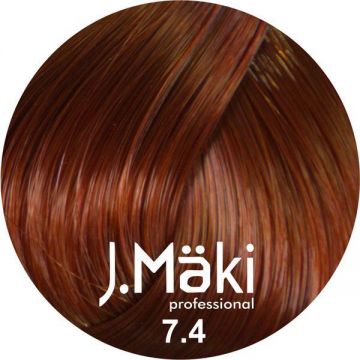 Vopsea de par J.Maki Professional 7.4 medium copper blonde, 60 ml