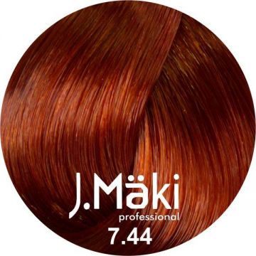 Vopsea de par J.Maki Professional 7.44 medium intense copper blonde, 60 ml