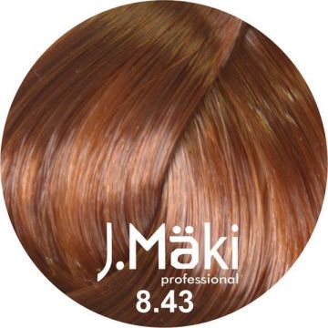 Vopsea de par J.Maki Professional 8.43 light golden copper blonde, 60 ml