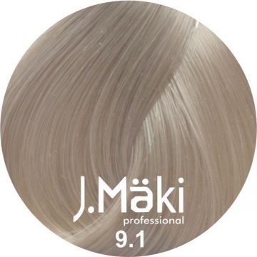 Vopsea de par J.Maki Professional 9.1 very light ash blonde, 60 ml