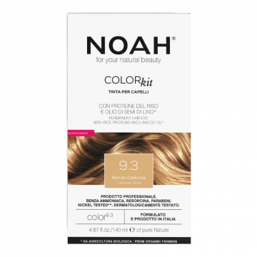 Vopsea de par naturala fara amoniac, 9.3 Blond California, Color kit, 140 ml, Noah