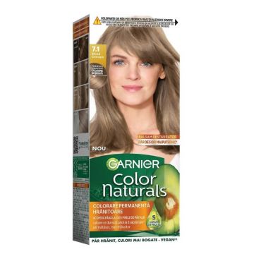 Vopsea de Par Permanenta cu Amoniac Garnier Color Naturals 7.1 Blond Cenusiu, 110 ml