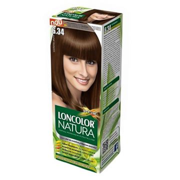 Vopsea de Par Permanenta Loncolor Natura 6.34 Castaniu Aluna, 100 ml
