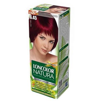 Vopsea de Par Permanenta Loncolor Natura 6.45 Rosu Rubin, 100 ml