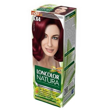 Vopsea de Par Permanenta Loncolor Natura 6.64 Rosu Burgund, 100 ml