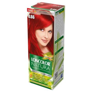 Vopsea de Par Permanenta Loncolor Natura 8.66 Rosu Coral, 100 ml