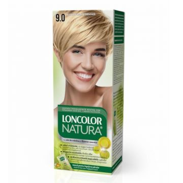 Vopsea de Par Permanenta Loncolor Natura, Nr. 9.0 Blond foarte Deschis, 100 ml