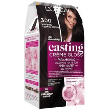 Vopsea de Par Semi-Permanenta fara Amoniac L'Oreal Paris Casting Creme Gloss 300 saten inchis, 180 ml
