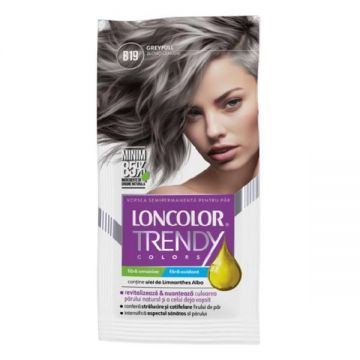Vopsea de Par Semipermanenta - Loncolor Trendy Colors, nuanta B19 Blond Cenusiu/ Greyfull, 2 x 25 ml
