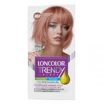 Vopsea de Par Semipermanenta - Loncolor Trendy Colors, nuanta B53 Blond Rose/ Desert Rose, 2 x 25 ml