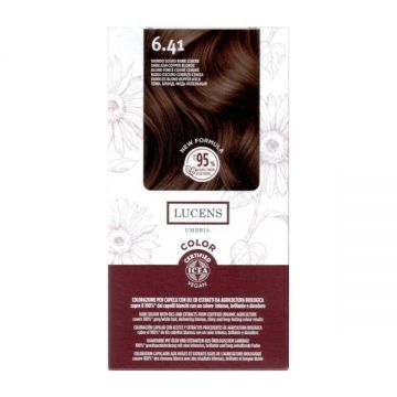 Vopsea fara amoniac Blond Inchis Cenusiu Aramiu 6.41 Lucens Umbria, 50 ml