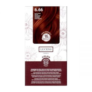 Vopsea fara amoniac Rosu Intens 6.66 Lucens Umbria, 50 ml