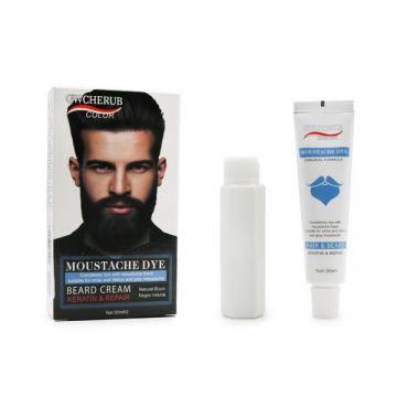 Vopsea pentru barbă pentru bărbați, Natural Black, 60 ml