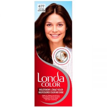 Vopsea Permanenta - Londa Color Multicolored Color and Shine, nuanta nr 4/77 Golden Brown, 1 buc