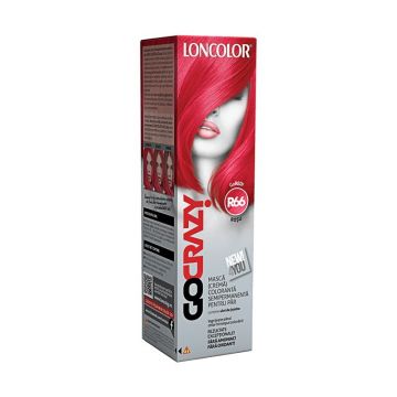 Crema de Par Coloranta Semi-Permanenta fara Amoniac Loncolor GoCrazy R66 GoRed, 100 ml