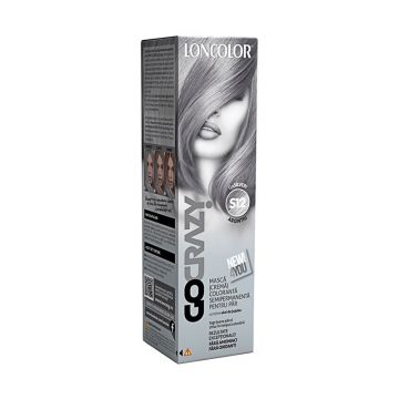 Crema de Par Coloranta Semi-Permanenta fara Amoniac Loncolor GoCrazy S12 GoSilver, 100 ml