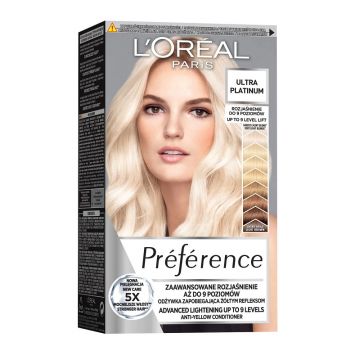 Decolorant L'Oreal Paris Preference Ultra Platinum pana la 9 Tonuri, 154 ml