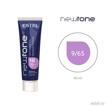 Masca nuantatoare cu cheratina pentru par blond NewTone Estel, 9/65 Blond violet-rosu, 60 ml