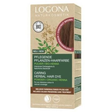 Vopsea de Par Bio, Maro Castaniu 070, 100 g, Logona