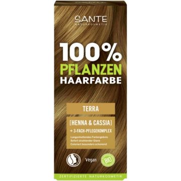 Vopsea de Par Bio, Maro Pamantiu Terra, pe Baza de Plante, 100 g, LaVera and Sante