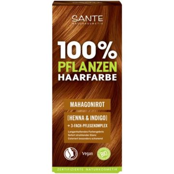 Vopsea de Par Bio, Rosu-Mahon, pe Baza de Plante, 100 g, LaVera and Sante