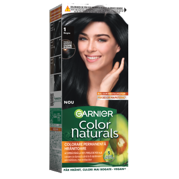 Vopsea de par permanenta Color Naturals 1 Negru, 112ml, Garnier