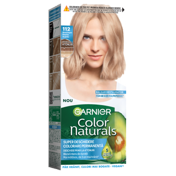 Vopsea de par permanenta Color Naturals 112 Blond Super Deschis Argintiu, 112ml, Garnier