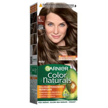 Vopsea de par permanenta Color Naturals 5 Saten Deschis, 112ml, Garnier