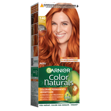 Vopsea de par permanenta Color Naturals 7.40 Cupru Pasional, 112ml, Garnier