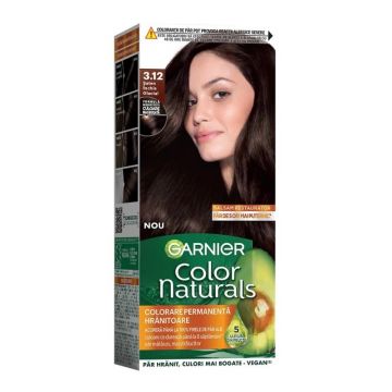 Vopsea de Par Permanenta cu Amoniac Garnier Color Naturals 3.12 Saten Inchis Glacial, 110 ml