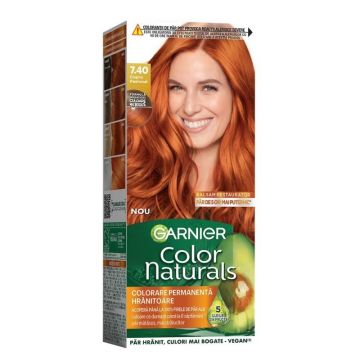 Vopsea de Par Permanenta cu Amoniac Garnier Color Naturals 7.40 Cupru Pasional, 110 ml