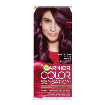 Vopsea de Par Permanenta cu Amoniac Garnier Color Sensation 3.16 Ametist Profund, 110 ml