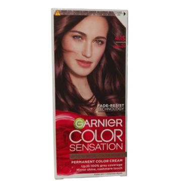 Vopsea de Par Permanenta cu Amoniac Garnier Color Sensation 4.15 Saten Glacial, 110 ml
