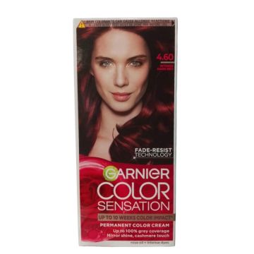 Vopsea de Par Permanenta cu Amoniac Garnier Color Sensation 4.6 Rosu Inchis Intens, 110 ml