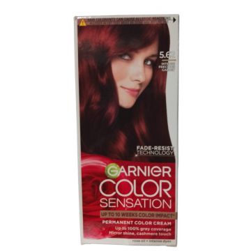 Vopsea de Par Permanenta cu Amoniac Garnier Color Sensation 5.62 Visiniu Intens Pretios, 110 ml