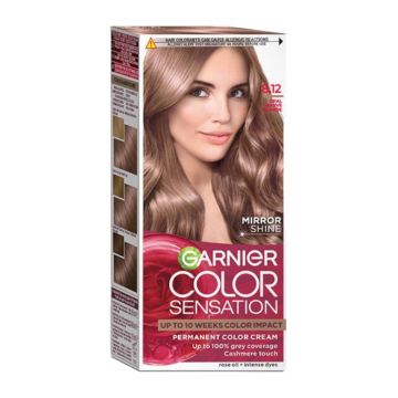 Vopsea de Par Permanenta cu Amoniac Garnier Color Sensation 8.12 Blond Deschis Cenusiu Irizat, 112 ml