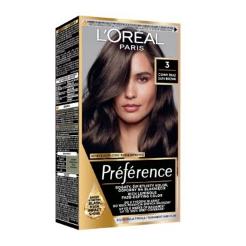 Vopsea de Par Permanenta cu Amoniac L'Oreal Paris Preference 3 Brasilia, 174 ml