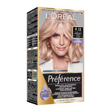 Vopsea de Par Permanenta cu Amoniac L'Oreal Paris Preference 9.12 Siberia, 204 ml