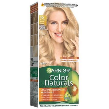 Vopsea de Par Permanenta Garnier Color Naturals 10 Blond Ultra Deschis Natural, 110 ml