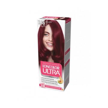 Vopsea de Par Permanenta Loncolor Ultra 7.66 Rosu Intens, 100 ml